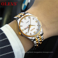 OLEVS 5570 Luxury Diamond Men Watches Luminous Hands Male Clock Big Face Steel Bracelet Watch Week and Date Business Wristwatch